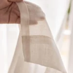 ALBA S-Fold Sheer Linen Blend Curtains Texture