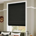 Bijou Linen Noir Roman Blinds