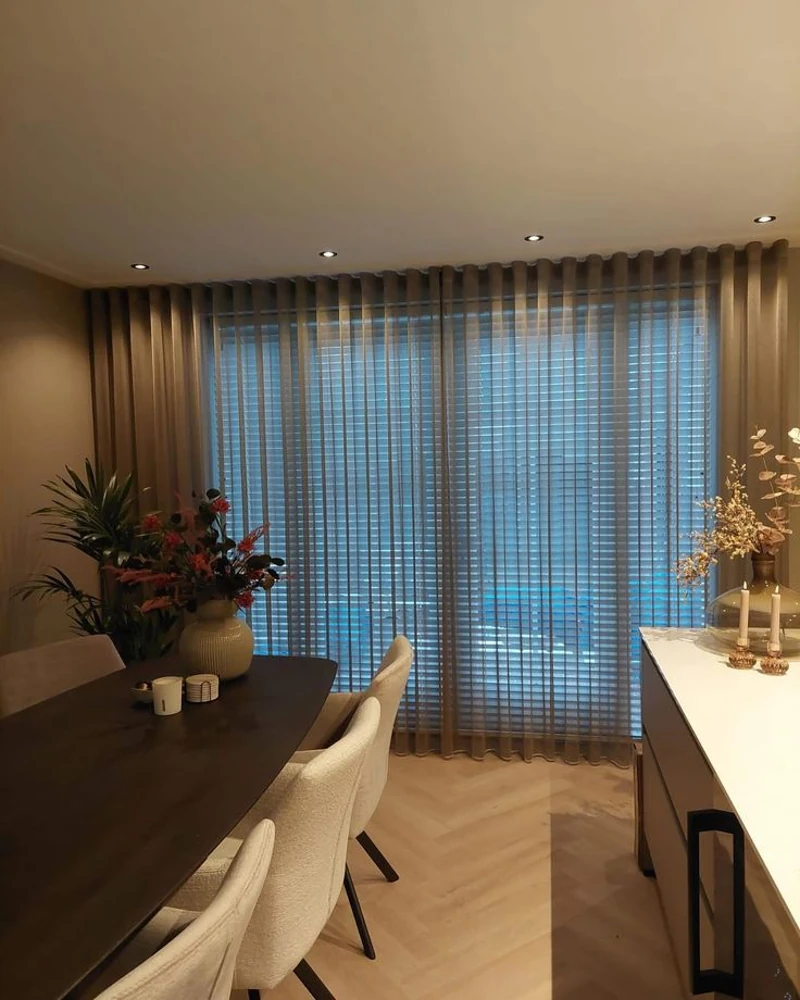 Dining Room Wave Drapes