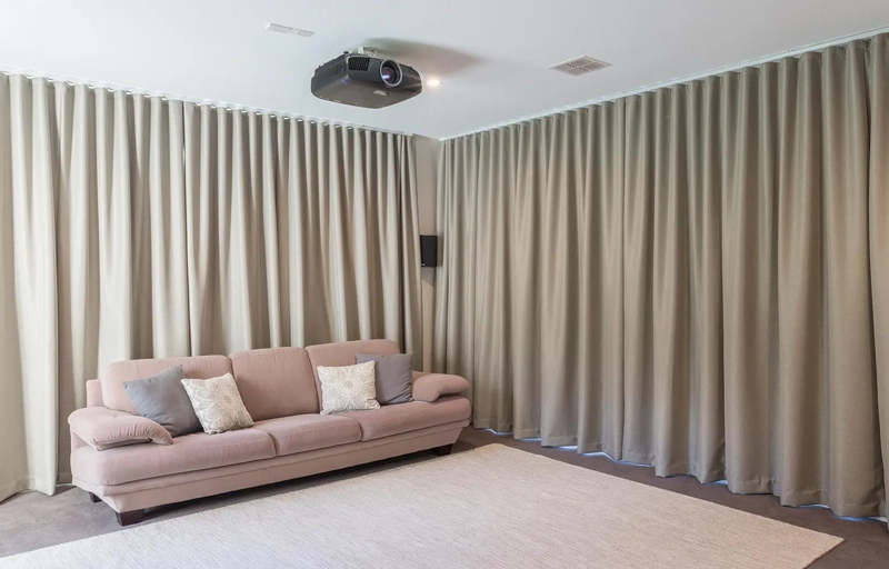 Media Room Wave Curtains