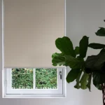 Motorized Textured Roller Shades Beige